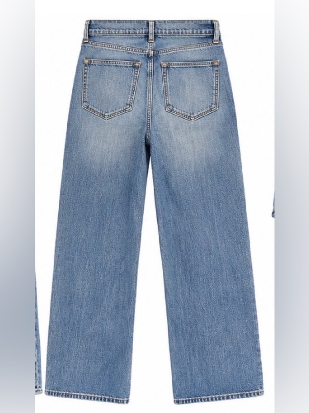 J.Crew Full Length Wide Leg Jeans Size 29 High Rise Button Fly Medium Wash - Picture 3 of 7